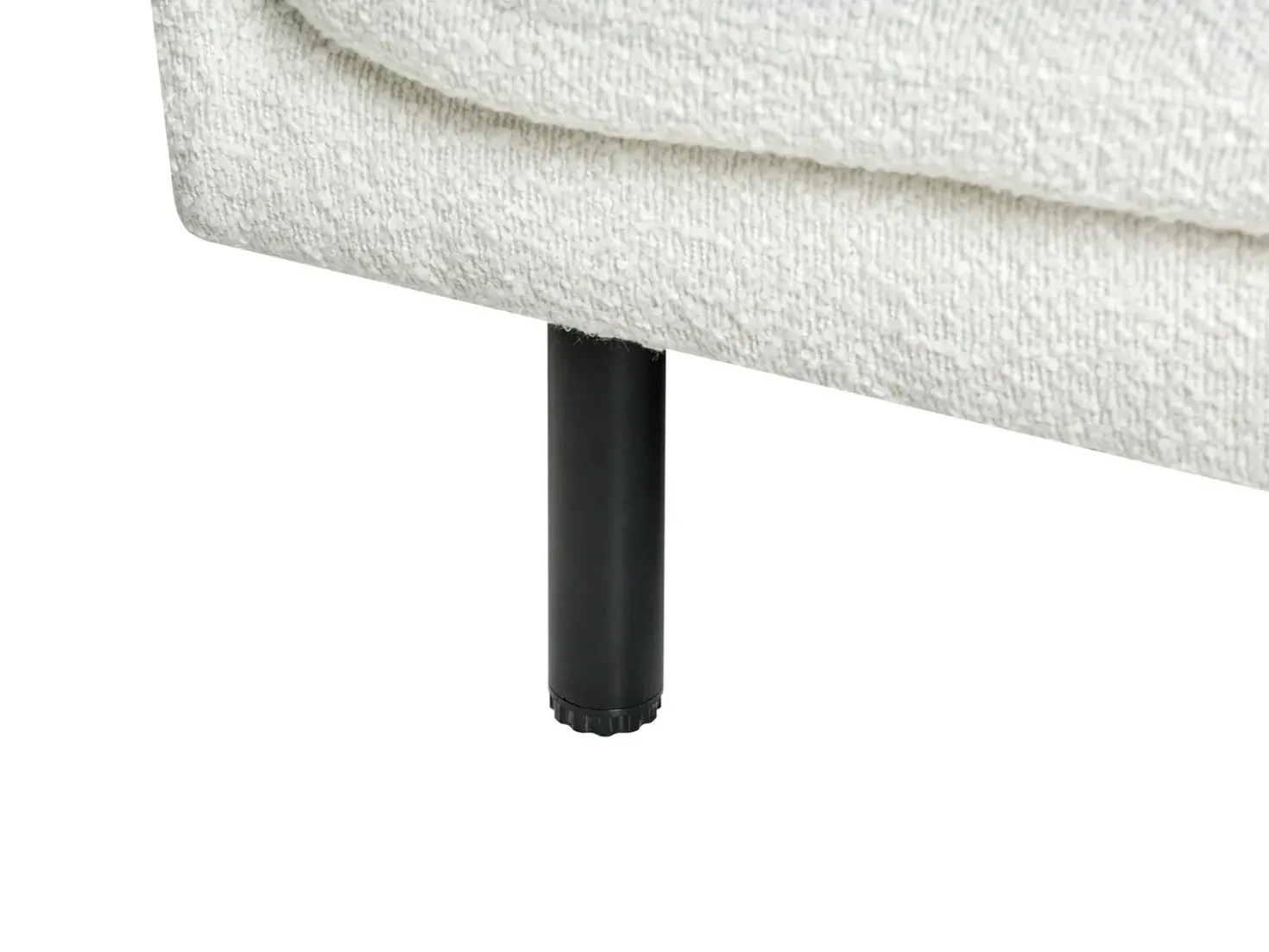 Set da salotto 5 posti VORGOD Bouclé Bianco sporco