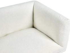 Set da salotto 5 posti VORGOD Bouclé Bianco sporco