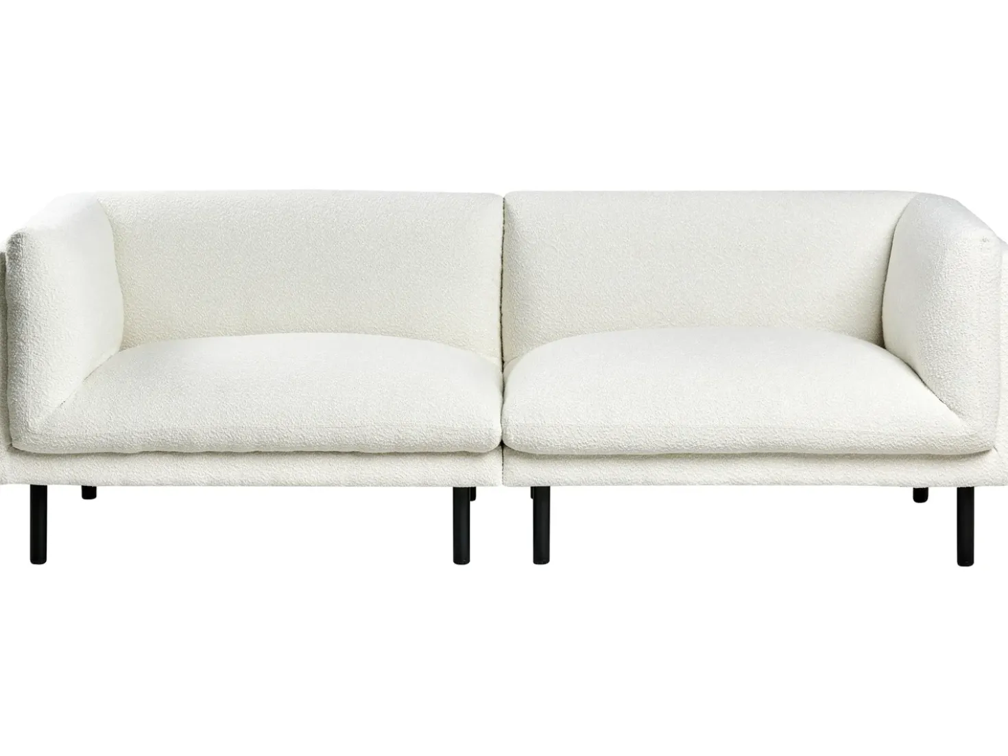 Set da salotto 5 posti VORGOD Bouclé Bianco sporco