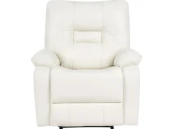 Set da salotto con poltrona reclinabile manuale 4 posti BERGEN Pelle sintetica Bianco