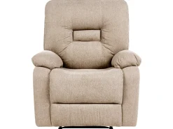 Set da salotto con poltrona reclinabile manuale 6 posti BERGEN Tessuto Beige