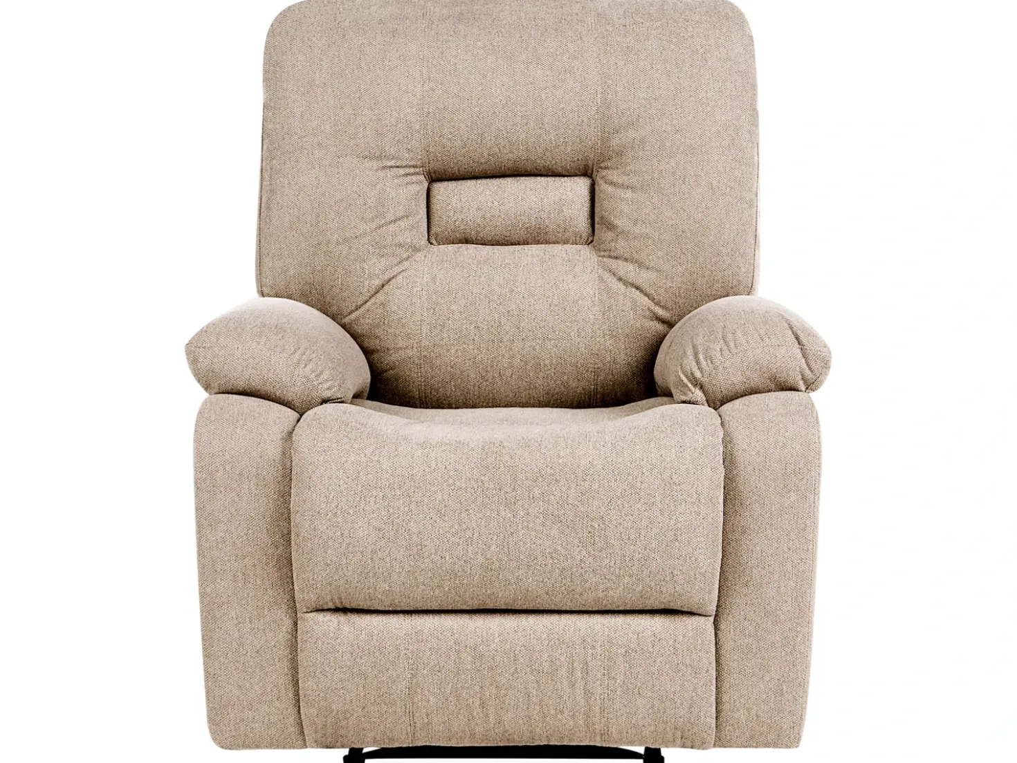 Set da salotto con poltrona reclinabile manuale 6 posti BERGEN Tessuto Beige