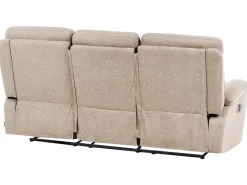 Set da salotto con poltrona reclinabile manuale 6 posti BERGEN Tessuto Beige