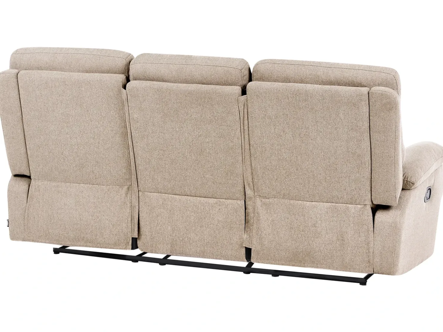 Set da salotto con poltrona reclinabile manuale 6 posti BERGEN Tessuto Beige