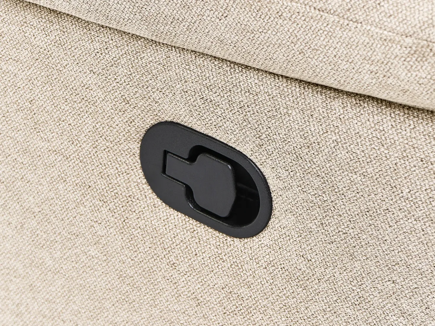 Set da salotto con poltrona reclinabile manuale 6 posti BERGEN Tessuto Beige