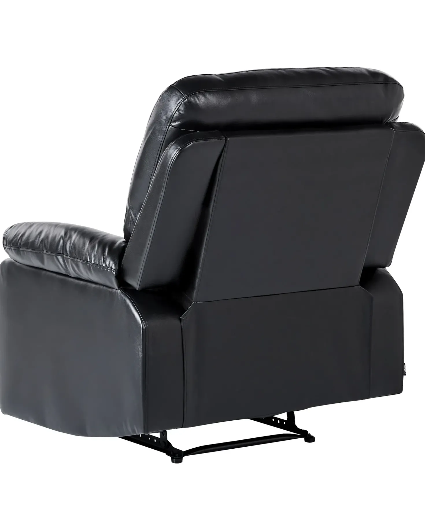 Set da salotto con poltrona reclinabile manuale 6 posti BERGEN Pelle sintetica Nero