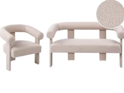 Set da salotto ILBRO Bouclé Beige chiaro