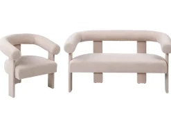 Set da salotto ILBRO Bouclé Beige chiaro