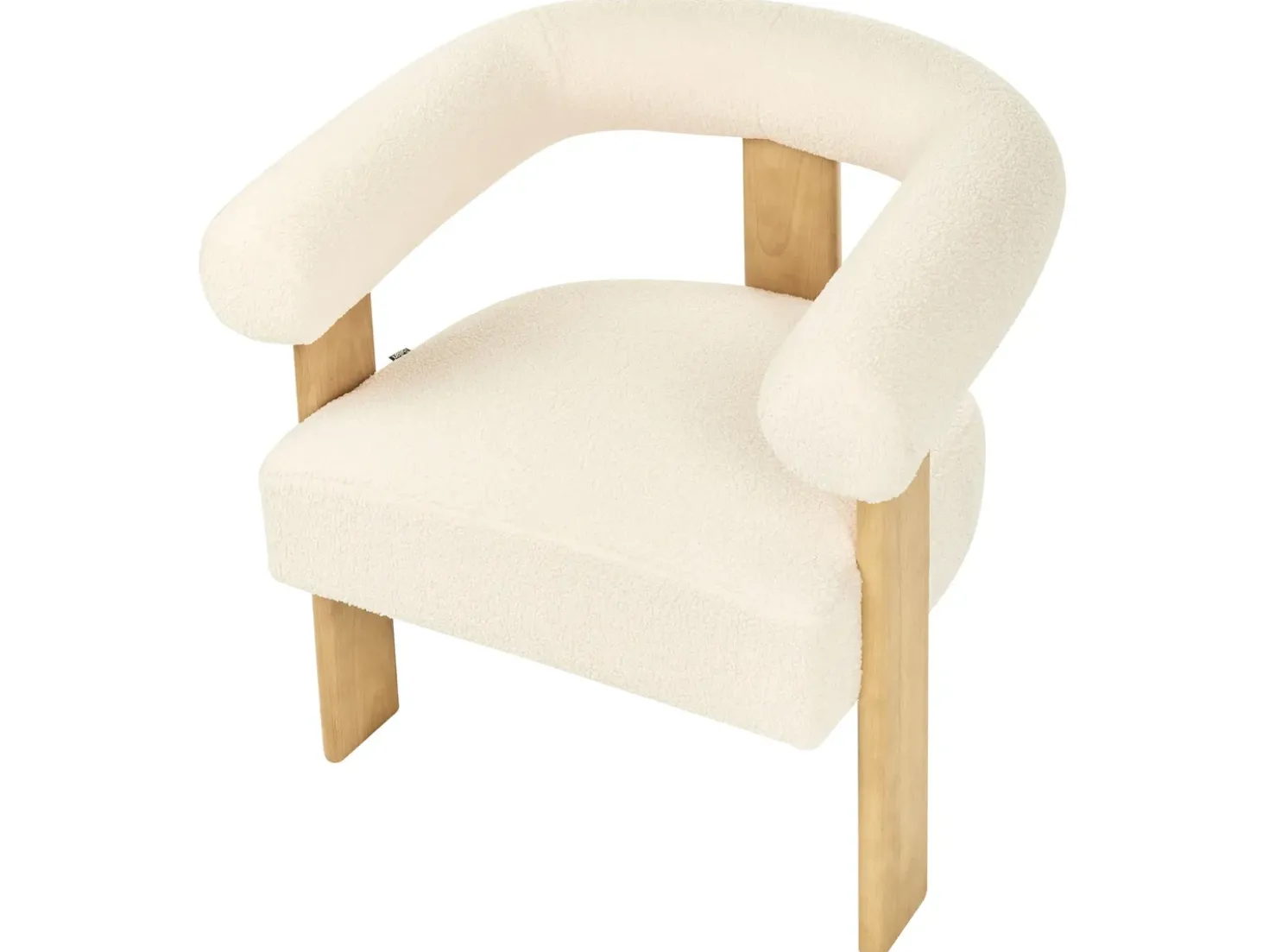 Set da salotto ILBRO Bouclé Bianco sporco/Marrone chiaro