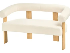 Set da salotto ILBRO Bouclé Bianco sporco/Marrone chiaro