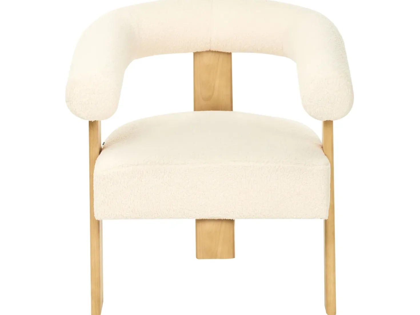 Set da salotto ILBRO Bouclé Bianco sporco/Marrone chiaro
