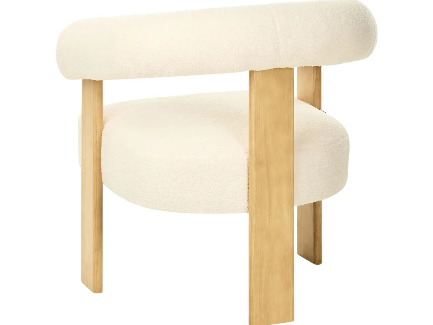 Set da salotto ILBRO Bouclé Bianco sporco/Marrone chiaro