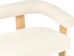 Set da salotto ILBRO Bouclé Bianco sporco/Marrone chiaro