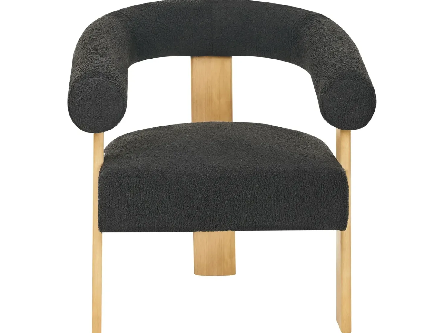 Set da salotto ILBRO Bouclé Nero/Marrone chiaro