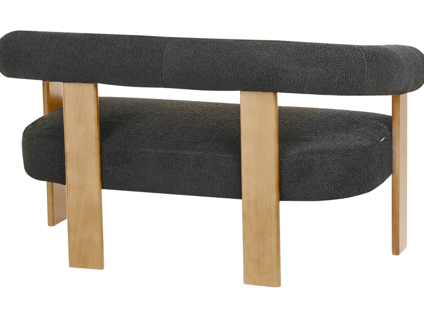 Set da salotto ILBRO Bouclé Nero/Marrone chiaro