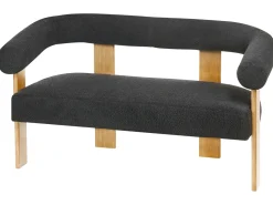 Set da salotto ILBRO Bouclé Nero/Marrone chiaro
