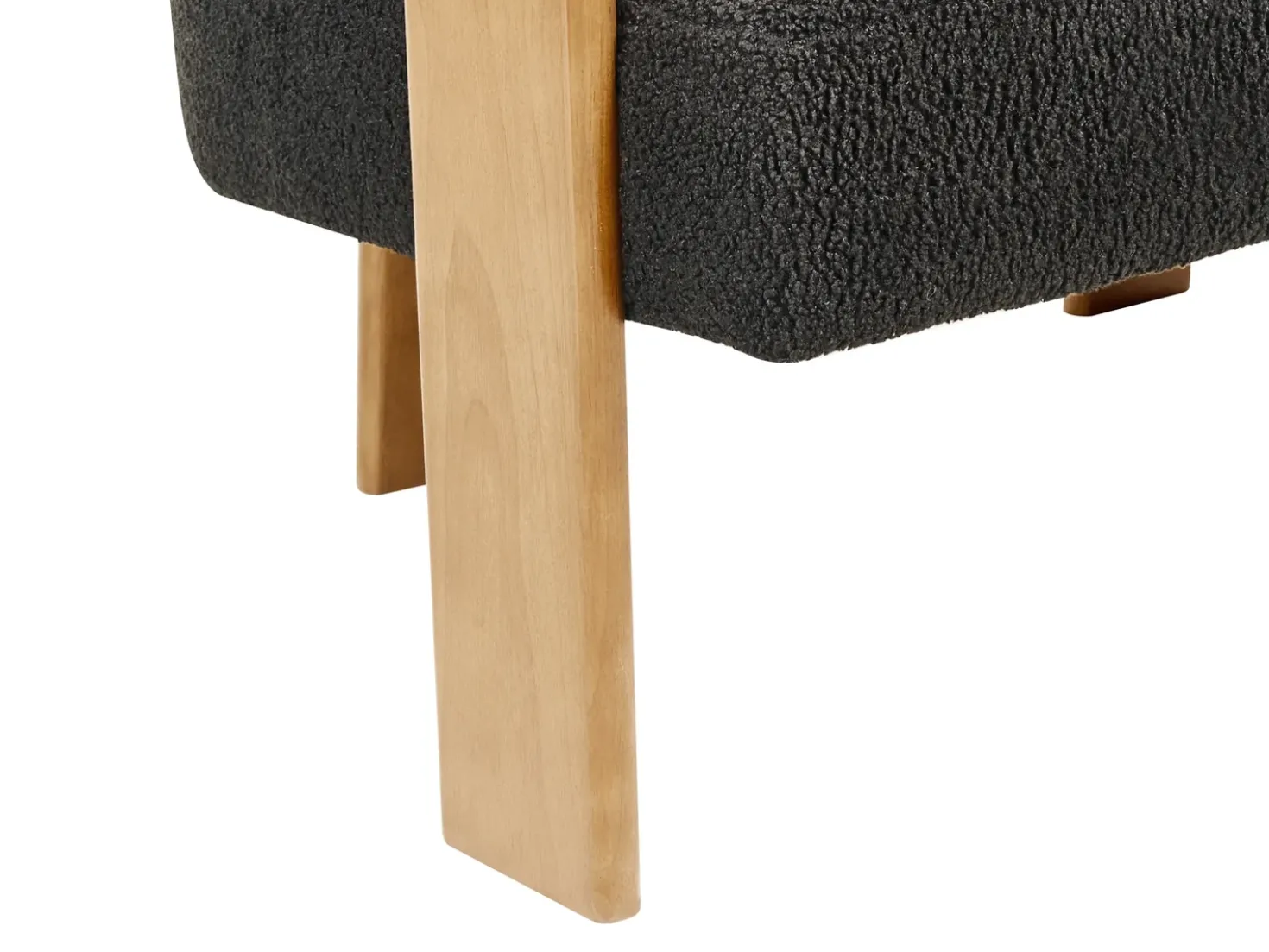 Set da salotto ILBRO Bouclé Nero/Marrone chiaro