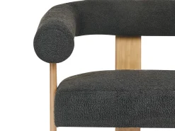 Set da salotto ILBRO Bouclé Nero/Marrone chiaro