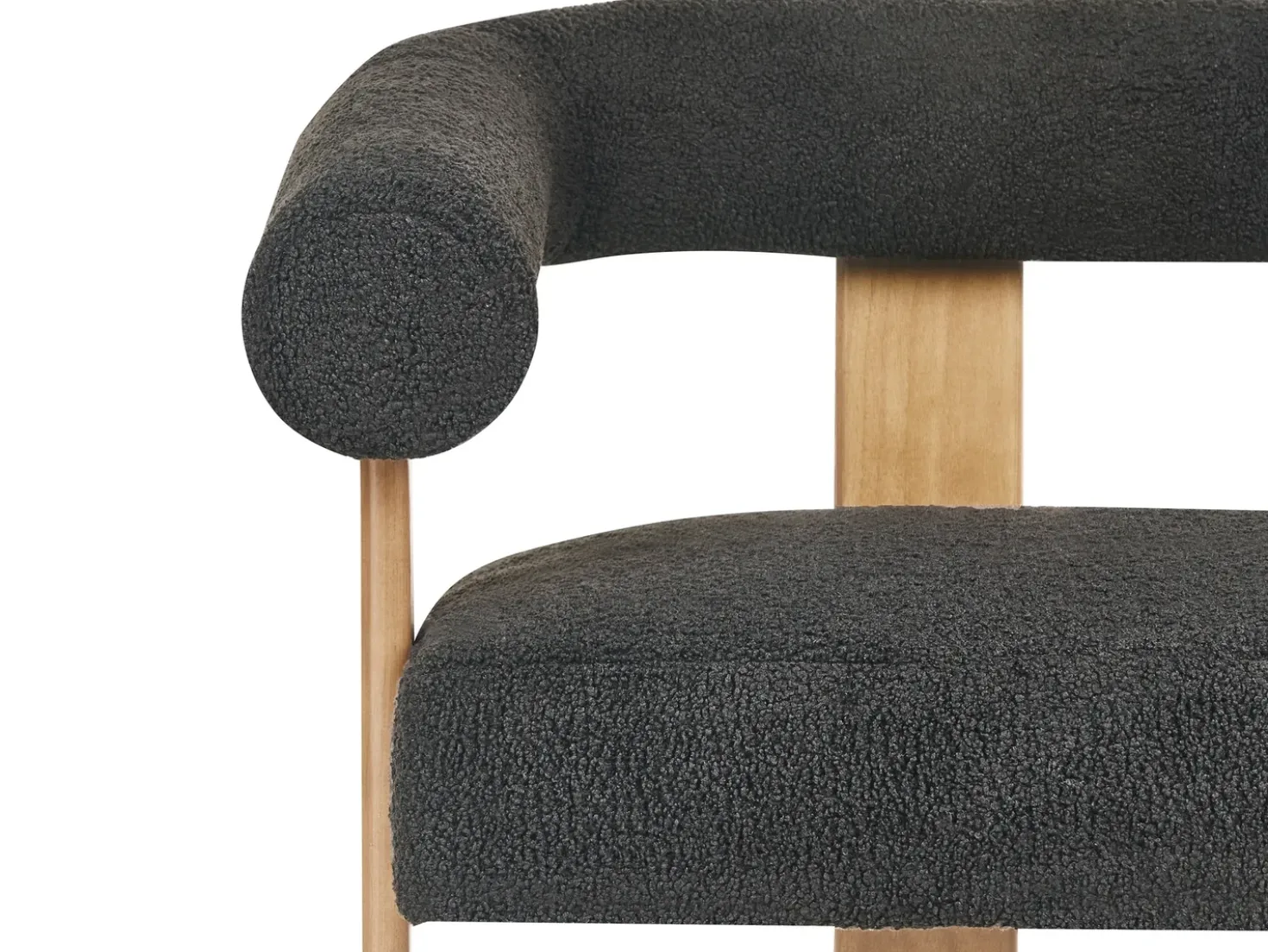 Set da salotto ILBRO Bouclé Nero/Marrone chiaro