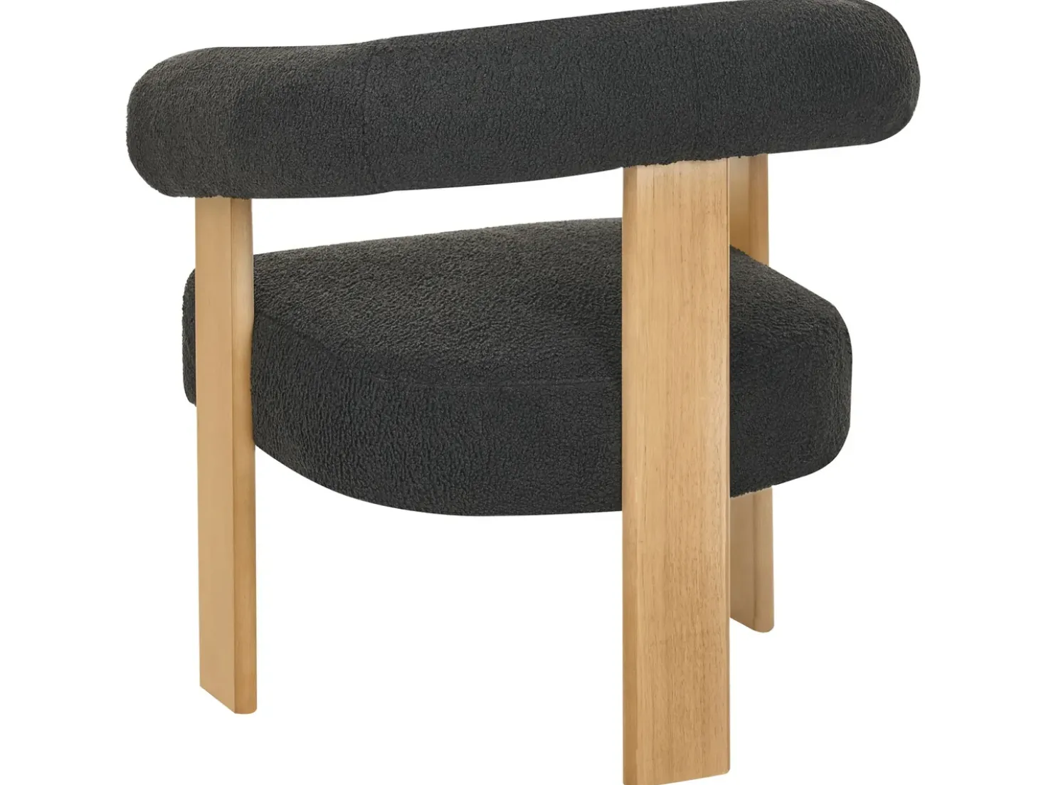 Set da salotto ILBRO Bouclé Nero/Marrone chiaro