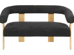 Set da salotto ILBRO Bouclé Nero/Marrone chiaro