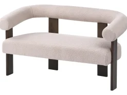 Set da salotto ILBRO Bouclé Marrone scuro/Beige