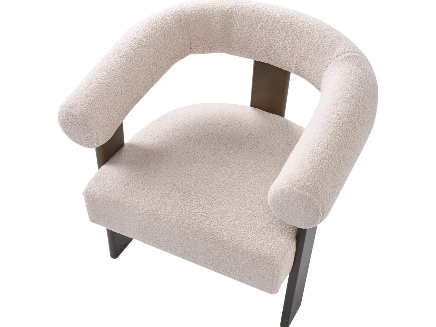 Set da salotto ILBRO Bouclé Marrone scuro/Beige