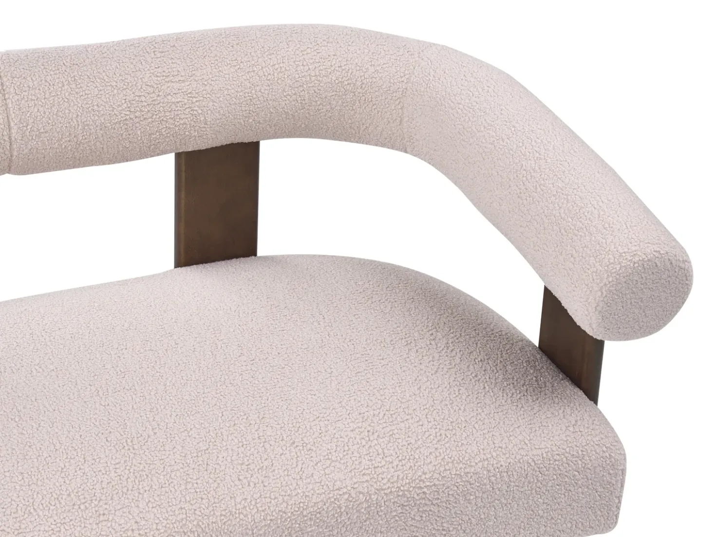 Set da salotto ILBRO Bouclé Marrone scuro/Beige