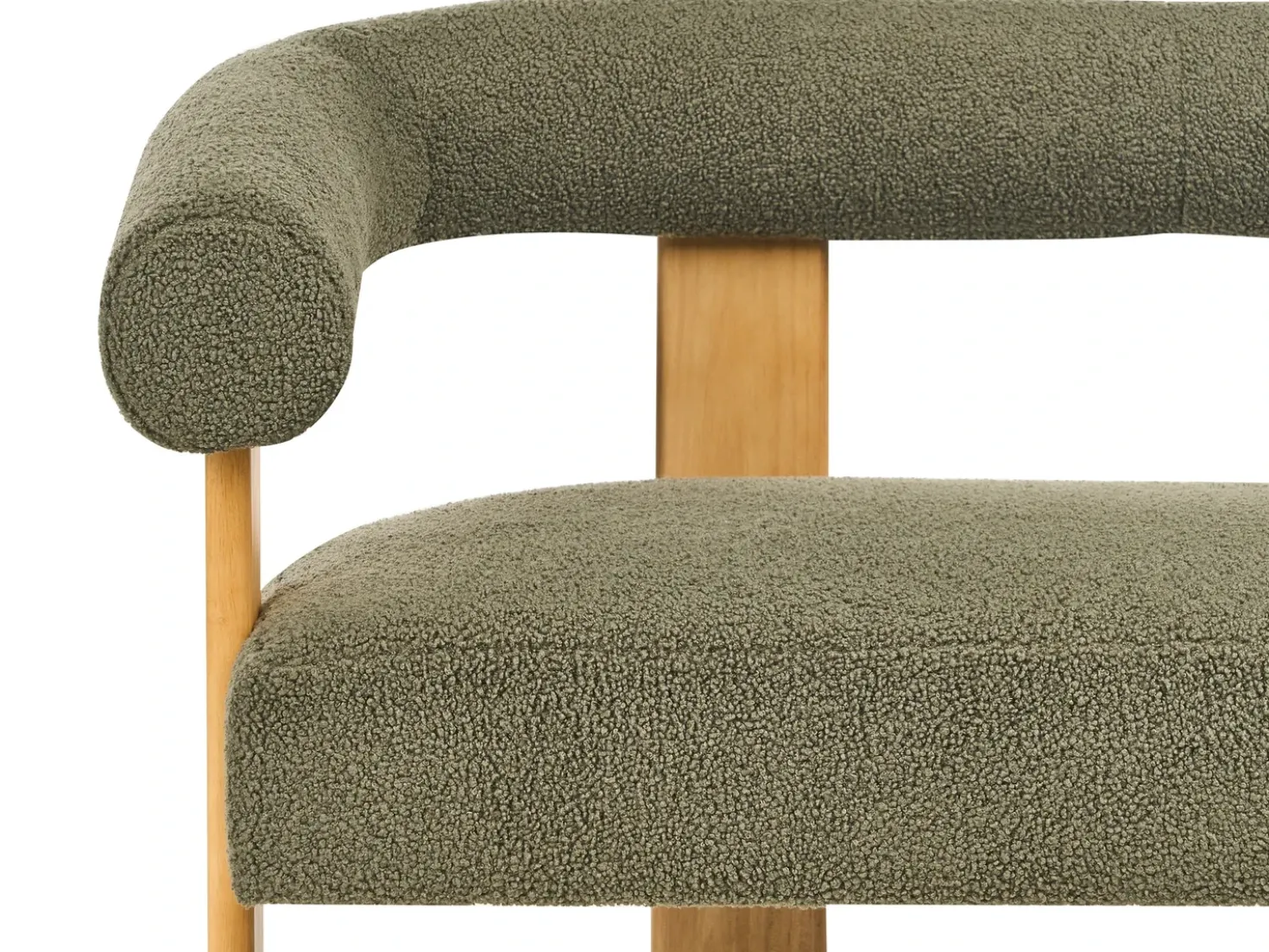 Set da salotto ILBRO Bouclé Verde/Marrone chiaro