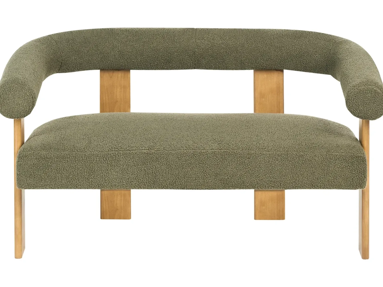 Set da salotto ILBRO Bouclé Verde/Marrone chiaro