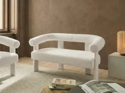 Set da salotto ILBRO Bouclé Bianco sporco