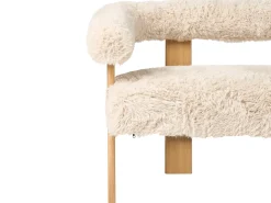 Set da salotto ILBRO Finta pelliccia Bianco sporco/Marrone chiaro