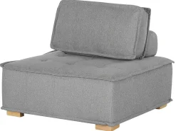 Set da salotto modulare 4 posti TIBRO Tessuto Grigio