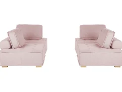 Set da salotto modulare 4 posti TIBRO Tessuto Rosa