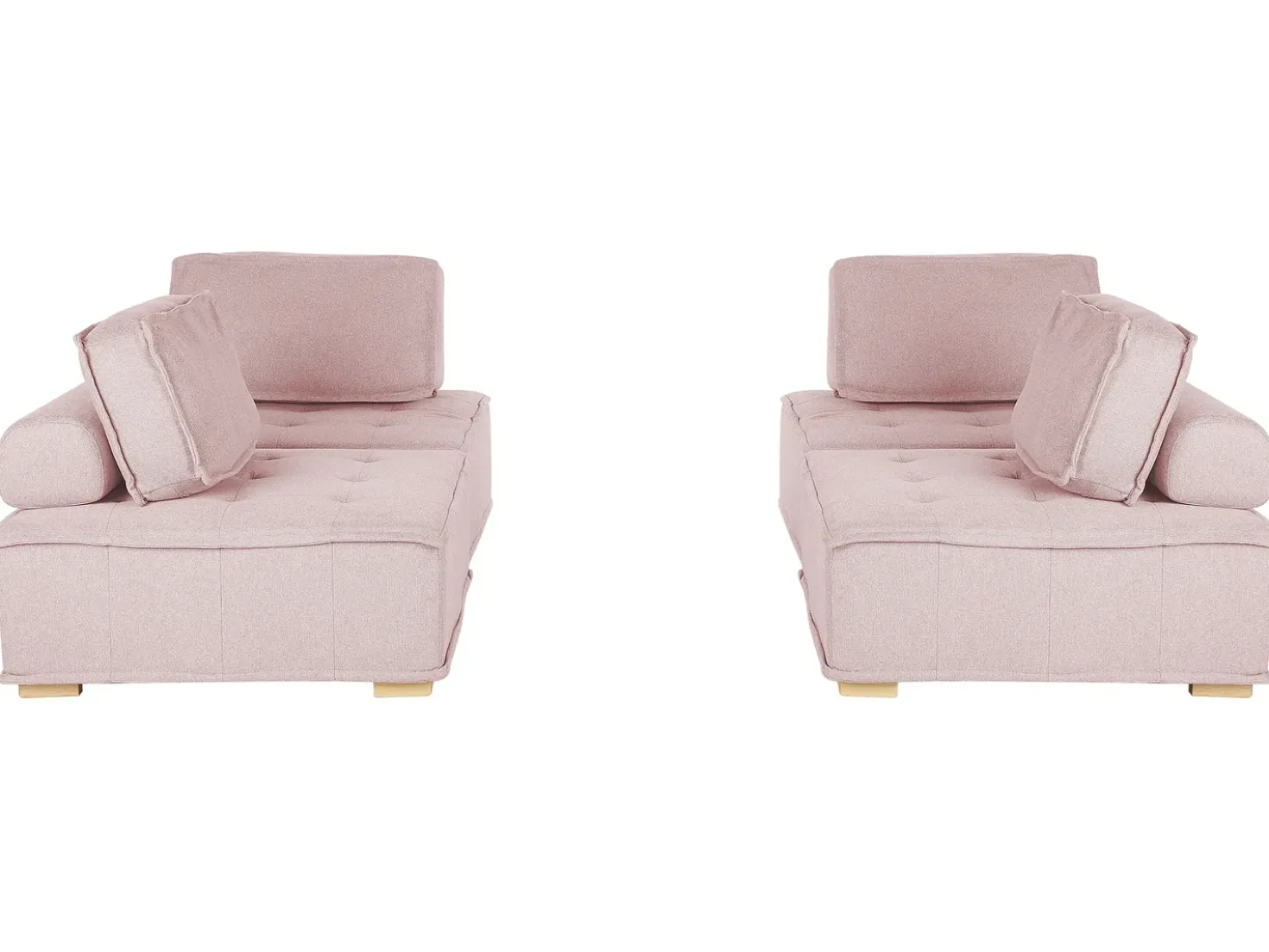 Set da salotto modulare 4 posti TIBRO Tessuto Rosa