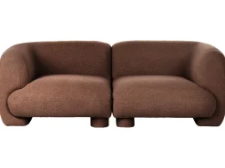 Set da salotto modulare 4 posti MJALBI Bouclé Marrone