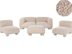 Set da salotto modulare 4 posti MJALBI Bouclé Beige