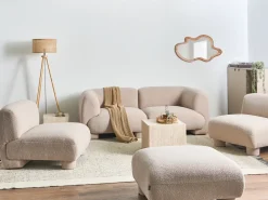 Set da salotto modulare 4 posti MJALBI Bouclé Beige