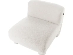Set da salotto modulare 4 posti MJALBI Bouclé Bianco sporco con ottomana