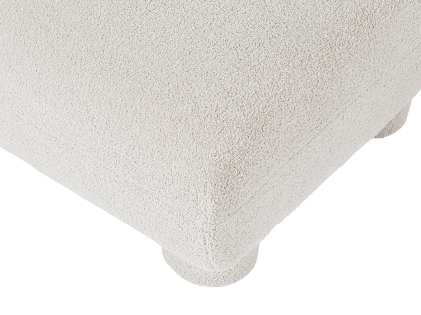 Set da salotto modulare 4 posti MJALBI Bouclé Bianco sporco con ottomana