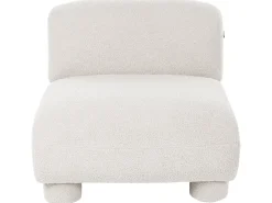 Set da salotto modulare 4 posti MJALBI Bouclé Bianco sporco con ottomana