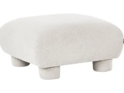 Set da salotto modulare 4 posti MJALBI Bouclé Bianco sporco con ottomana
