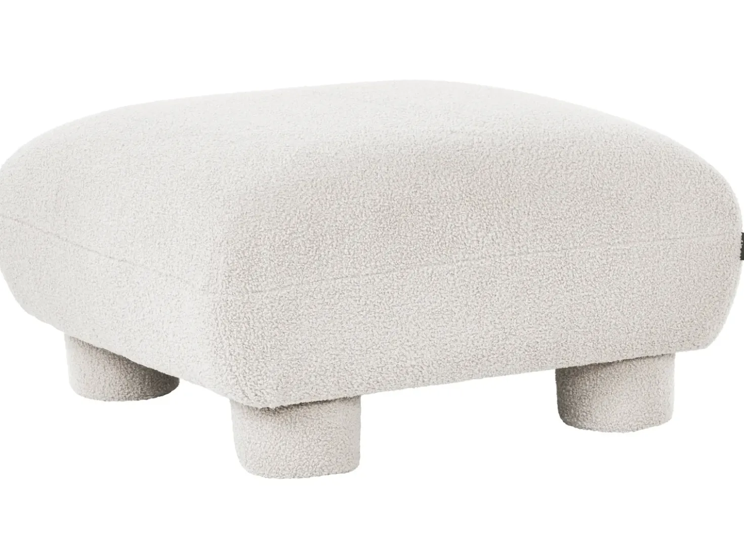 Set da salotto modulare 4 posti MJALBI Bouclé Bianco sporco con ottomana