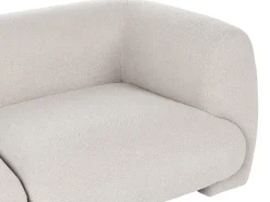 Set da salotto modulare 4 posti MJALBI Bouclé Bianco sporco con ottomana