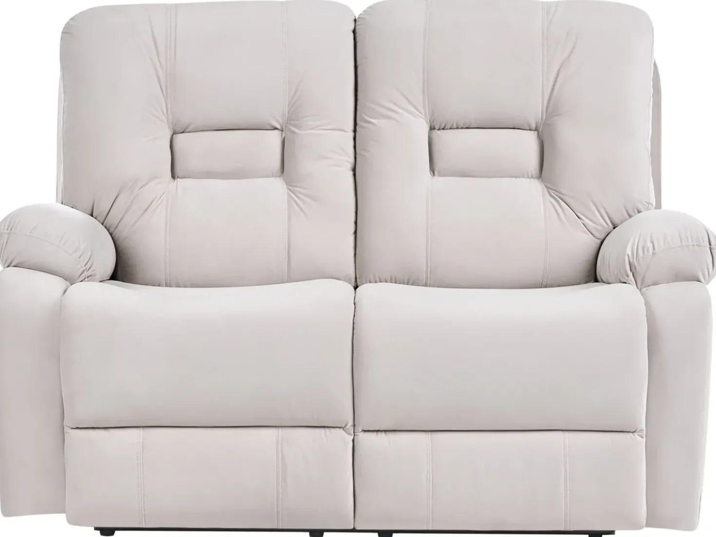 Set da salotto reclinabile elettrico 6 posti BERGEN Velluto Beige chiaro con porta USB