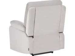 Set da salotto reclinabile elettrico 6 posti BERGEN Velluto Beige chiaro con porta USB