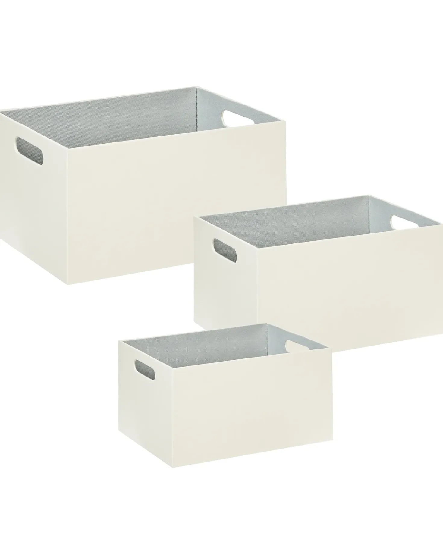 Set de 3 cutii LARSA Pelle sintetica Beige