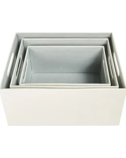 Set de 3 cutii LARSA Pelle sintetica Beige