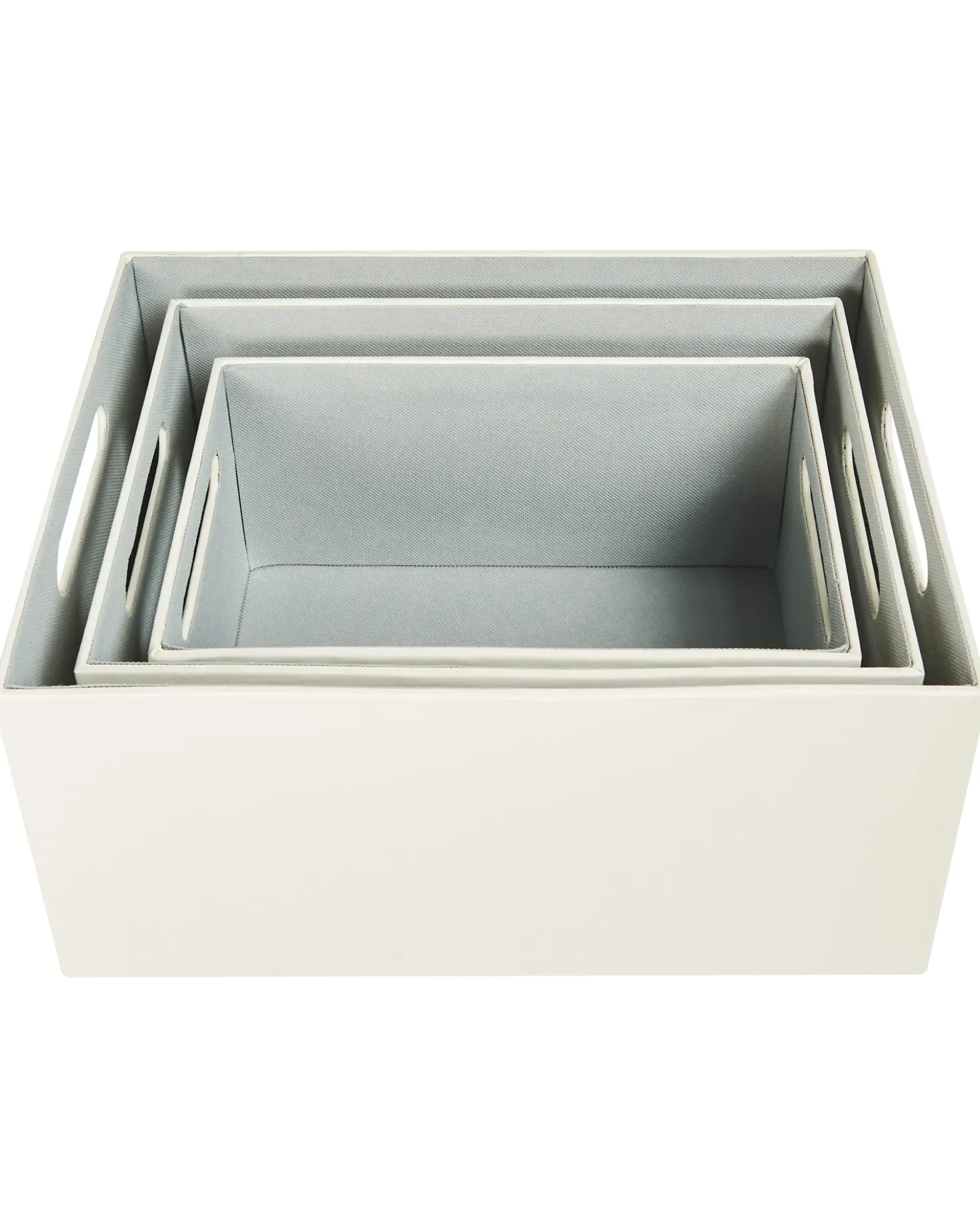 Set de 3 cutii LARSA Pelle sintetica Beige