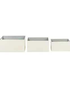 Set de 3 cutii LARSA Pelle sintetica Beige